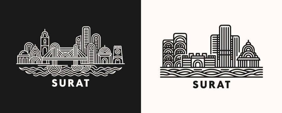 Surat India Industrial River Port Cityscape