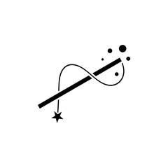 Naklejka premium Magic wand sign icon isolated on white background