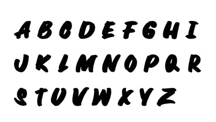 Handwritten marker script alphabet letters © MDfardous