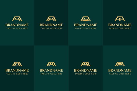 Letters RQ RR RS RT RU RX RY RZ Gold Bar Logo, symbolizing wealth, value, and premium quality