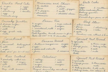Vintage handwritten recipe cards collection. © Rawpixel.com