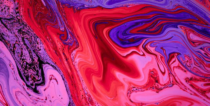 Abstract Fashion Canvas with Dark Dye Flow Concepts