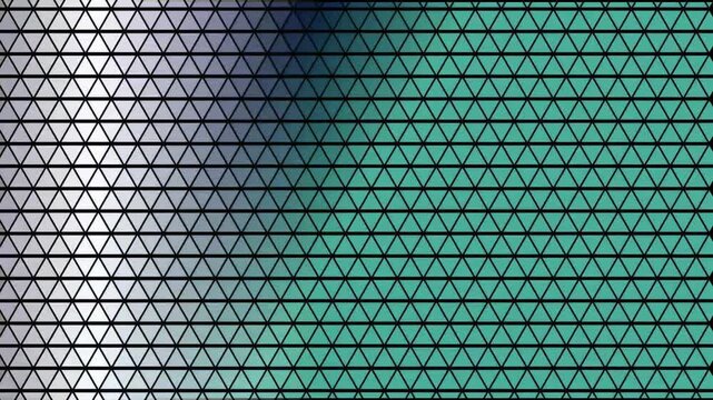 Geometric triangle grid background, abstract teal and purple gradient mesh, futuristic digital texture for motion graphics
