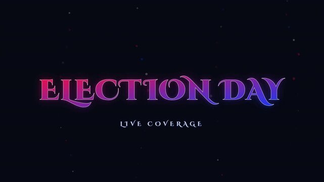 Election Day Patriotic News Broadcast Live Coverage Animated Graphic