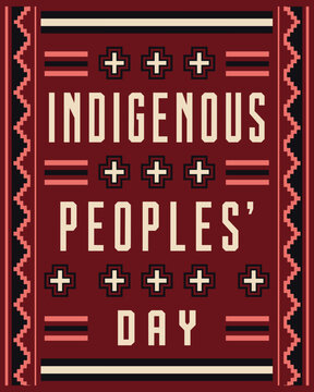 Indigenous Peoples&rsquo; Day Poster with Southwestern Geometric Pattern