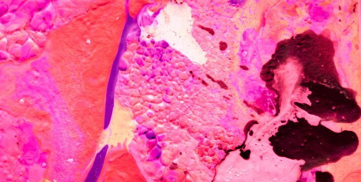 Digital Iridescent Gradation Through Colorful Grunge Fog