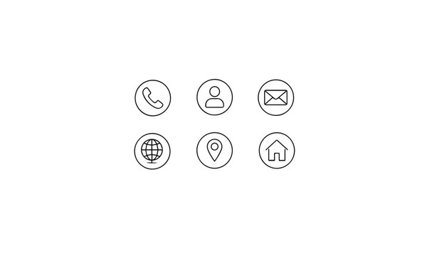 Business Communication Icon Set &ndash; Contact, Globe, User & Professional Service Vector Icons