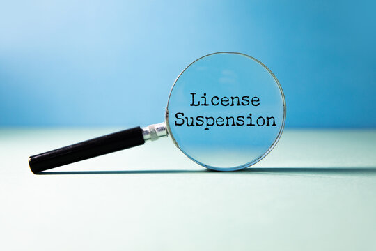 Concept of License Suspension write on paperwork