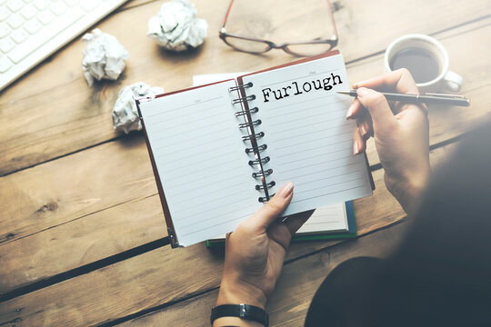 A handwritten note stating furlough