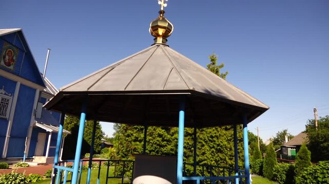 CHERNAVCHITSY, BELARUS - JUNE 11 2022: Orthodox Church of St. Paraskeva Friday. Belarus, Brest region, Chernavchitsky village council, agricultural town of Chernavchitsy, Brestskaya street 46.