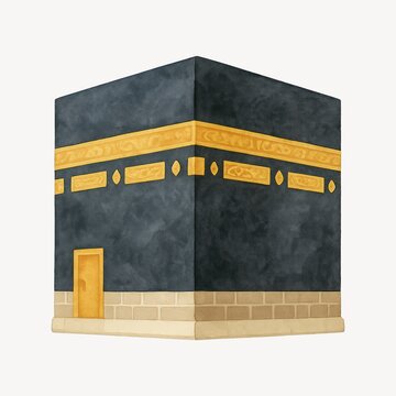 Sacred Islamic pilgrimage site illustration.