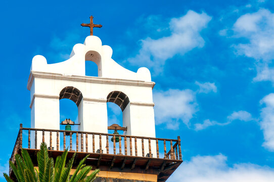 Former Convent of San Francisco Bell Tower With Cross And Bells