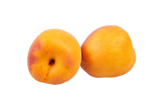 ripe apricots or peach fruit isolated on white or transparent png