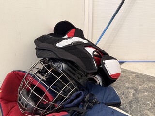 Fototapeta premium hockey equipment is ready for training