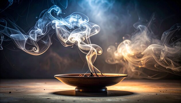 Incense Smoke Ritual for Ashadhi Ekadashi Celebration with Fragrant Aroma and Spiritual Vibe