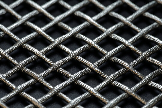 Silver Wire Mesh Texture Metal Grid Background