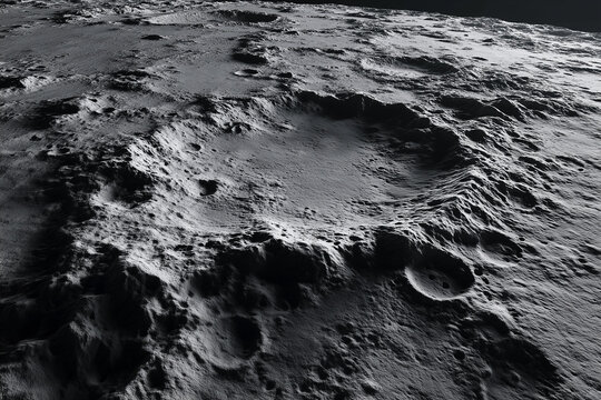 Grey Moon Surface Lunar Ground Texture Background