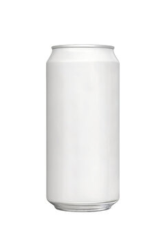 Blank plain aluminum beverage can for product design and packaging