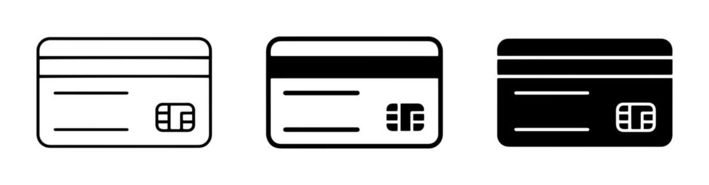 Credit Card Icons, Payment Method Symbols, Financial Transaction Graphics