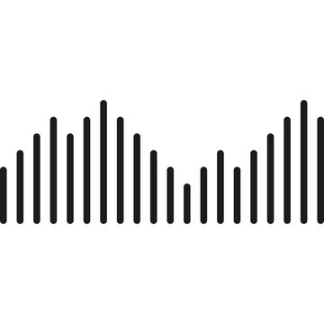 Wave bar chart statistics icon