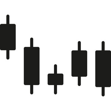 Stock market candlestick icon