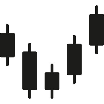 Stock market candlestick icon