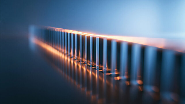 Futuristic Abstract Technology Background with Glowing Digital Blocks