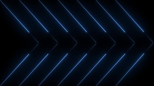 futuristic blue chevron direction pattern with diagonal light streaks moving forward.