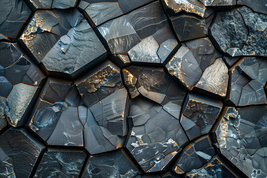 Widmanst&auml;tten pattern iron meteorite mineral texture background