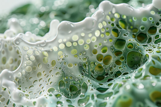 Microscopic eco-friendly bio-plastic polymer texture background