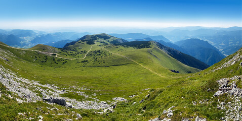 Naklejka premium Alps green landscape in region Schneeberg - Lower Austria.