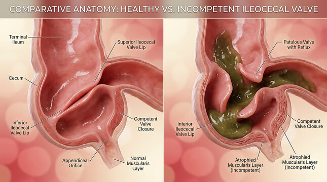 Healthy Vein Versus Varicose Veins Valvular Incompetence and Tortuous Dilation