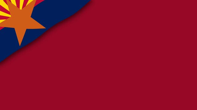 Arizona State Flag Background Template with Red Copy Space.