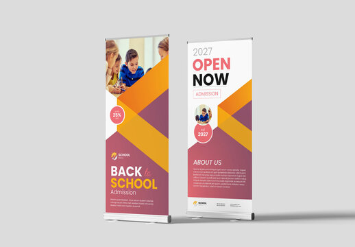 School Admission Rollup Banner Layout