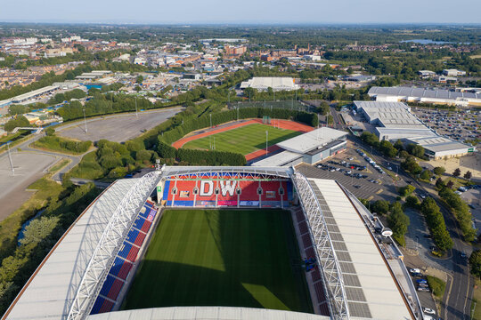 Aerial Image of The Brick Community Stadium Pitch and Robin Park Sports Complex