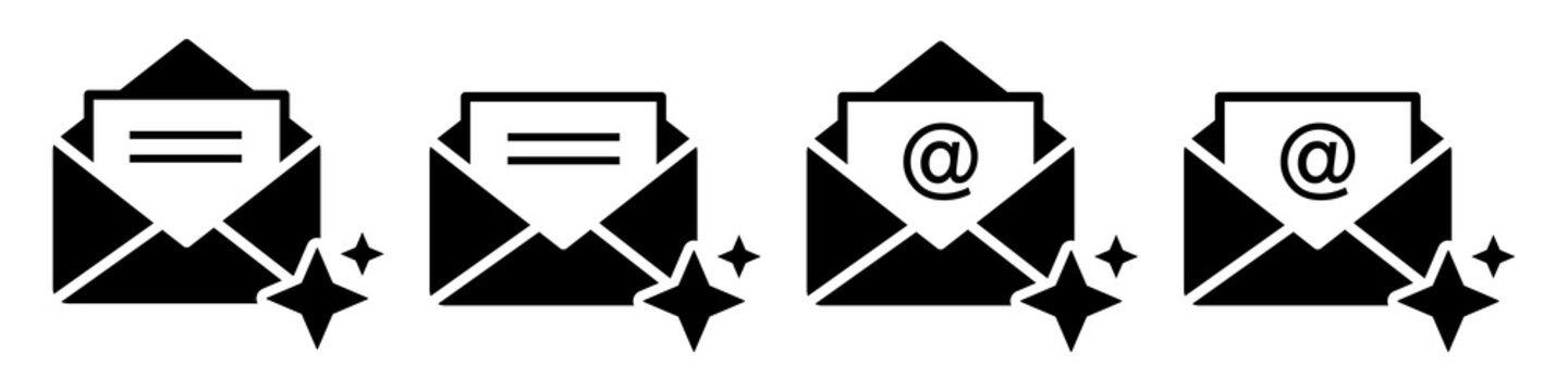 Ai mail message generate icon illustration