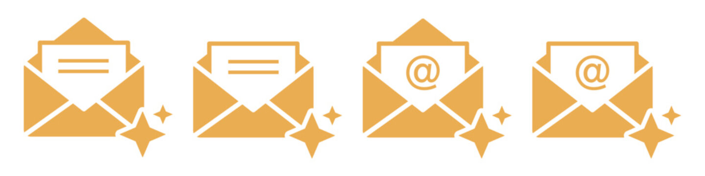 Ai mail message generate icon illustration