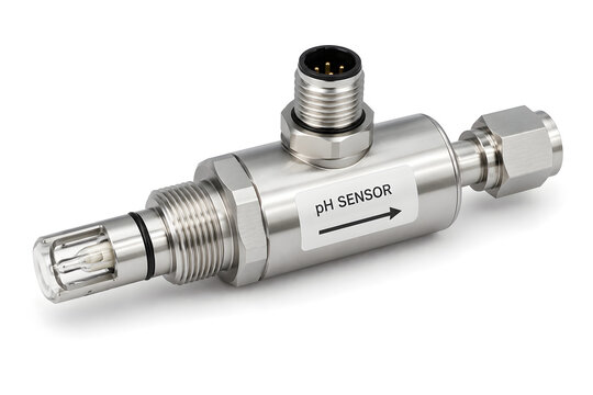 Coolant Inline pH Sensor Isolated on White Background