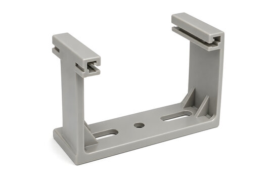 Fiber Optic Raceway Support Bracket Isolated on White Background