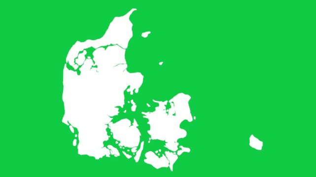 Denmark wiggle animation map loop green background