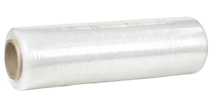Transparent stretch roll isolated on white background p n g a i generated transparent stretch plastic wrap