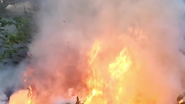 Movement of fire and smoke