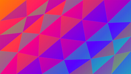 Obraz premium Colorful geometric abstract design with triangles illustration