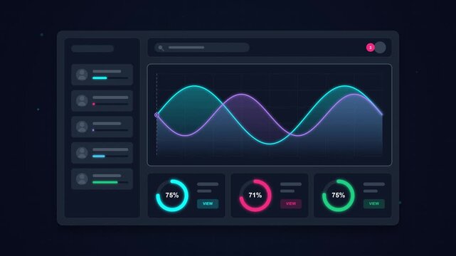 Interactive Math and Science Dashboard Interface for Online Education Learning Motion Graphic