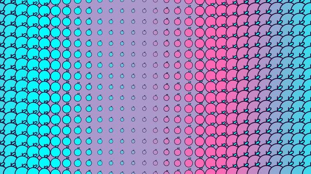 Blue Cyan Gradient Apple Halftone Loop