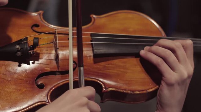 Close up of a violin