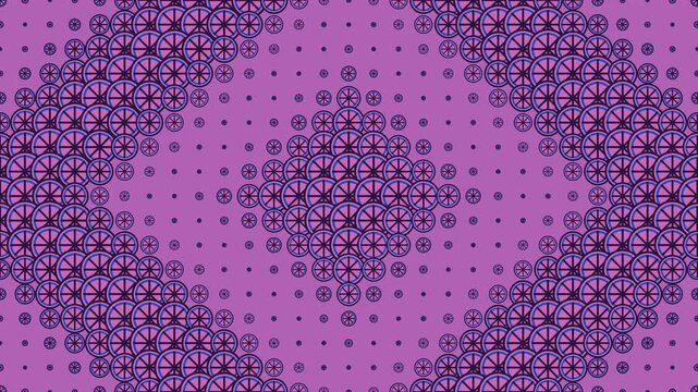Purple Mandala Geometric Halftone Loop