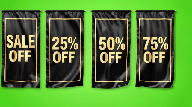 Retail Sale Discount Banners with 25% and 50% Off Offers
