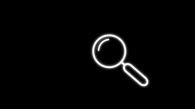 searching icon animated video design.simple magnify icon animation video....
