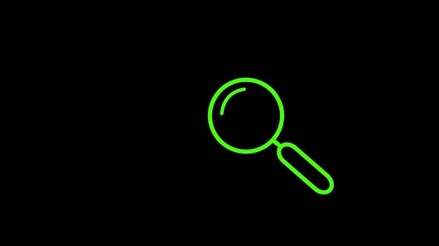 searching icon animated video design.simple magnify icon animation video....